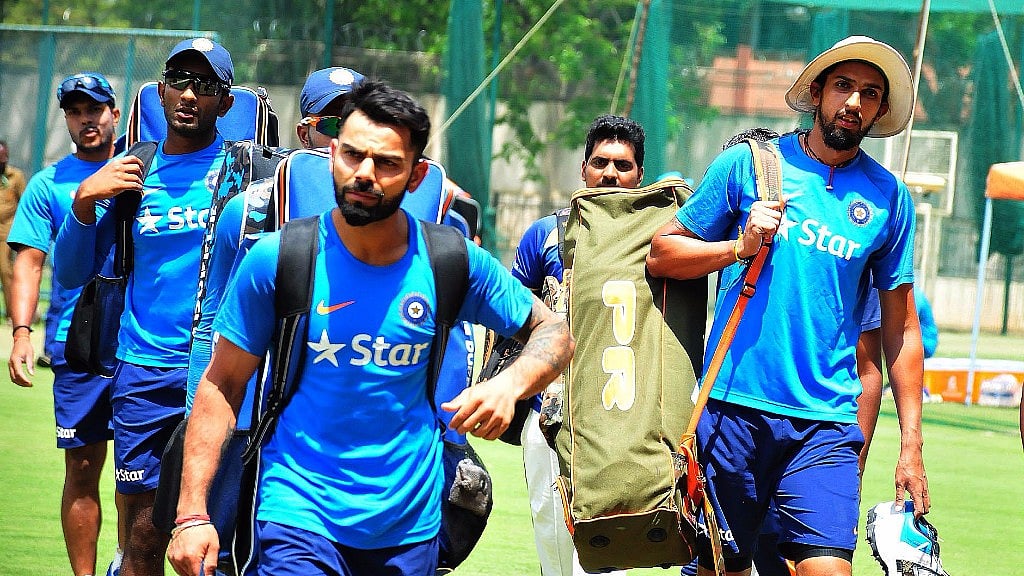 Team India reach the nets for a practice session. (Photo: IANS)