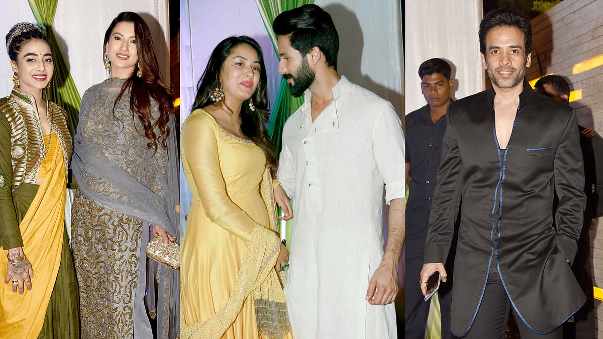Bani J, Gauhar Khan, Mira and Shahid Kapoor, and Tusshar Kapoor. (Photo: Yogen Shah)