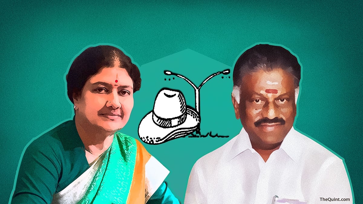 The two camps have been engaged in a bitter battle over the AIADMK’S original “two leaves” symbol. (Photo: Liju Joseph/The Quint)