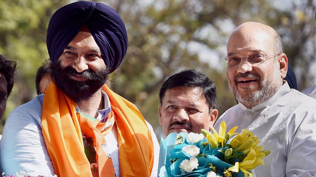 Akali Dal candidate Manjinder Singh Sirsa (left) won Delhi’s Rajouri Garden seat. (Photo: PTI) 