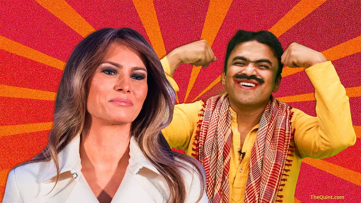 Bhaiyyaji was bowled over by FLOTUS Melania Trump. (Lijumol Joseph/<b>The Quint</b>) 