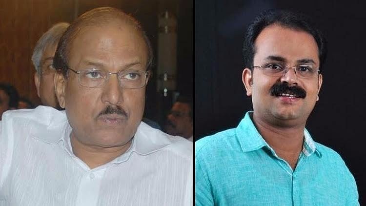 Congress-led UDF candidate PK Kunhalikutty (L) of the Indian Union Muslim League (IUML), Communist Party of India-Marxist’s (CPM) MB Faisal. (Photo Courtesy: The News Minute)