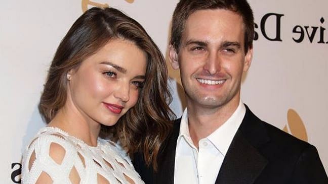 Miranda Kerr with her fiance Evan Spiegel. (Photo: Instagram/@mirandakerr)