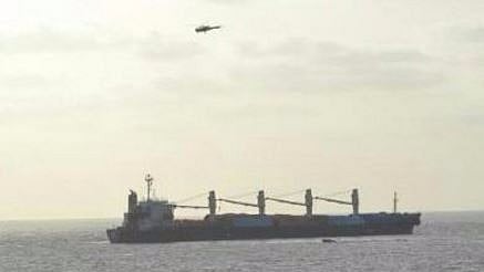 The surprise omission of the Indian Navy’s role in the operation comes as the Indian Navy in New Delhi said that the navies of the two countries worked in a well-coordinated operation to rescue the vessel. (Photo: Twitter/<a href="https://twitter.com/indiannavy/status/851339778033188864">SpokespersonNavy</a>)