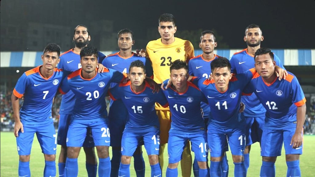 Indian football team have achieved their highest FIFA ranking in 21 years. (Photo Courtesy: Twitter/<a href="https://twitter.com/IndianFootball/status/849901063150948353">IndianFootball</a>)