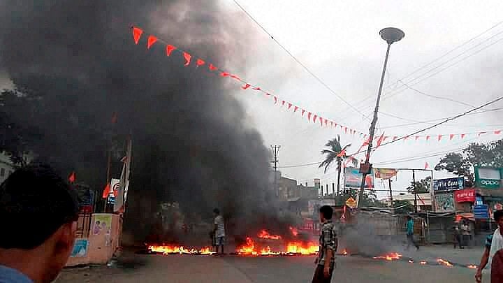 A scene after a communal tension broke out in Bhadrak, Odisha on Friday. (Photo: PTI)