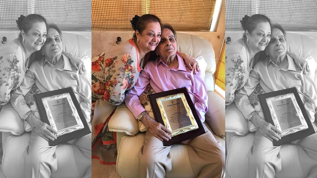 Dilip Kumar with Saira Banu. (Photo courtesy: Twitter)