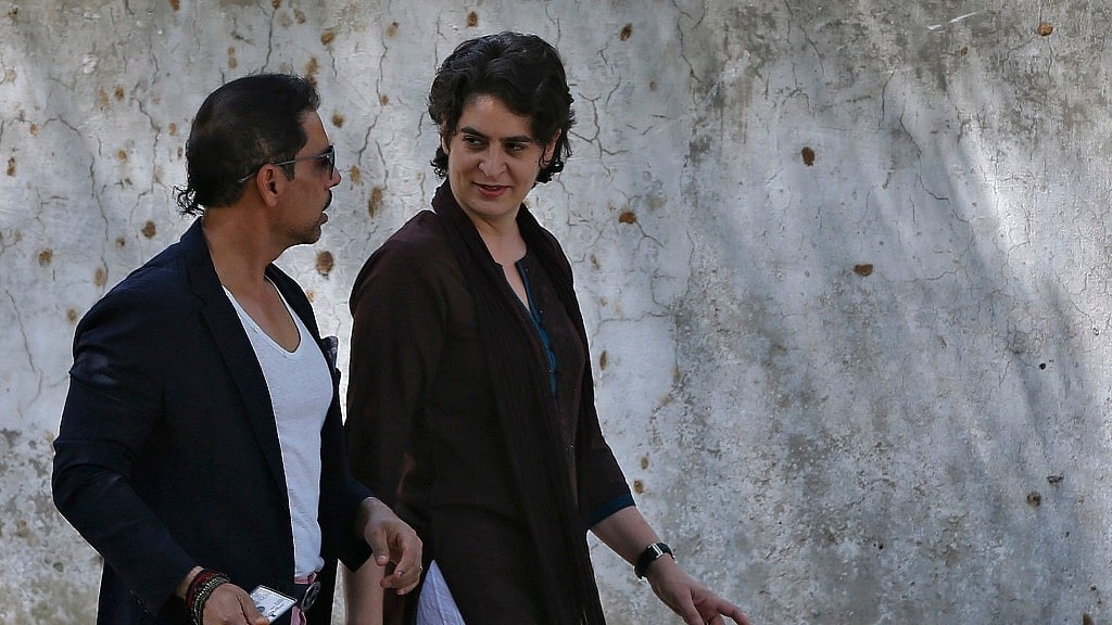 Robert Vadra with wife Priyanka Gandhi. (Photo: Reuters)