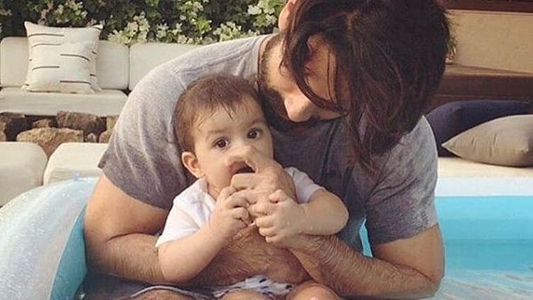 Shahid Kapoor with Misha. 