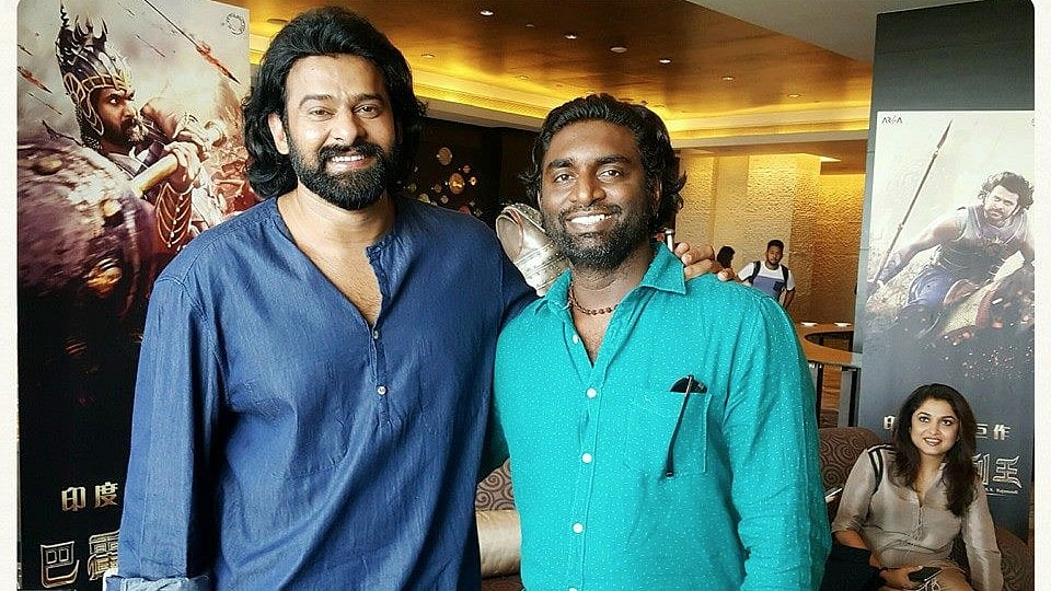Cinematographer KK Senthil Kumar with Prabhas. (Photo courtesy: Facebook)