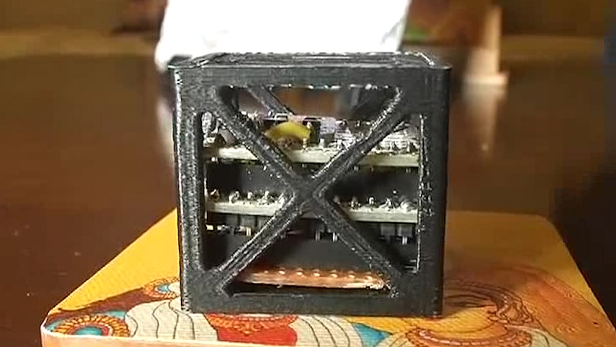 KalamSat, designed by an 18-year-old from Karur. (Photo: ANI Screnngrab)