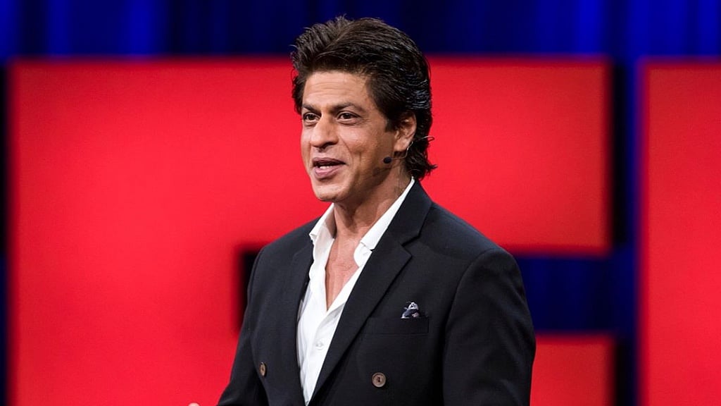 Shah Rukh Khan talks about peddling love through his films. (Photo courtesy: TED Talks)
