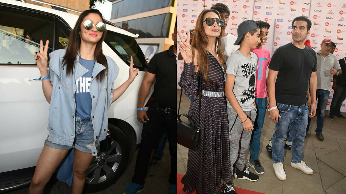 

Alia Bhatt, Malaika Arora and Arbaaz Khan arrive for the concert. (Photo: Yogen Shah)