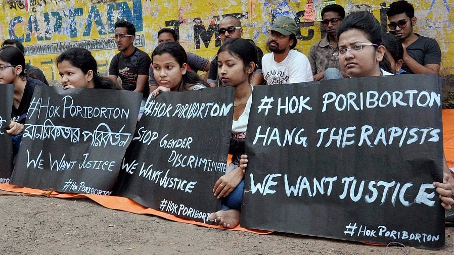 A file photo of an anti-rape protest. Image used for representational purpose.&nbsp;