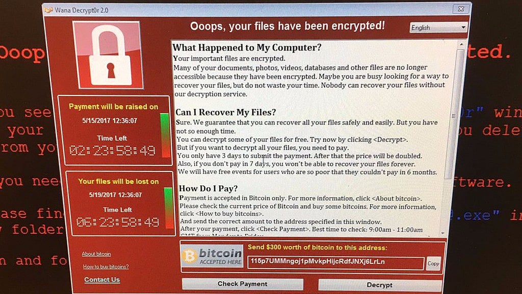 This image provided by the Twitter page of <a href="https://twitter.com/fendifille">@fendifille</a> shows a computer at NHS Greater Preston CCG. (Photo: AP)