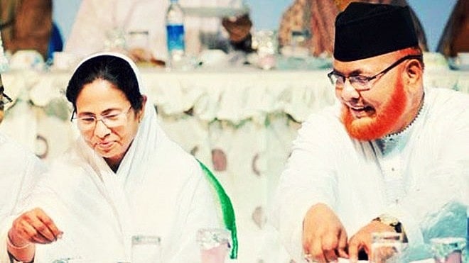 Shahi Imam of Kolkata with Mamata Banerjee. (Photo: PTI)