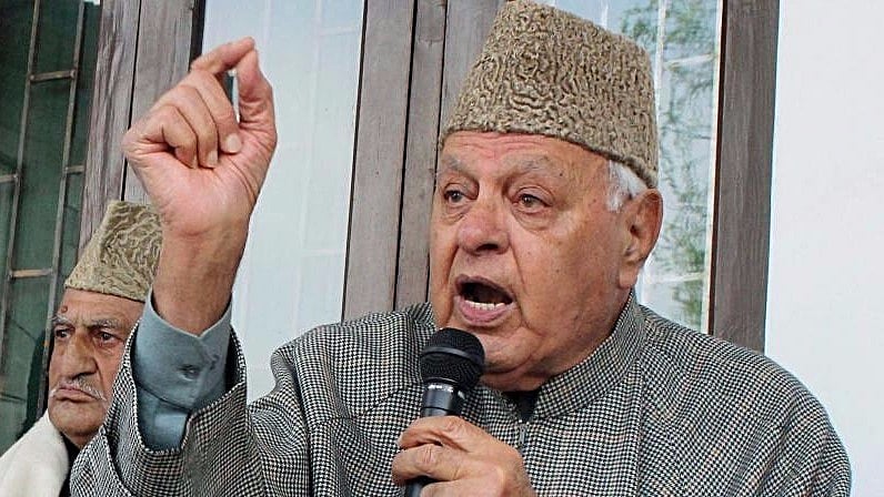 National Conference president Farooq Abdullah.&nbsp;