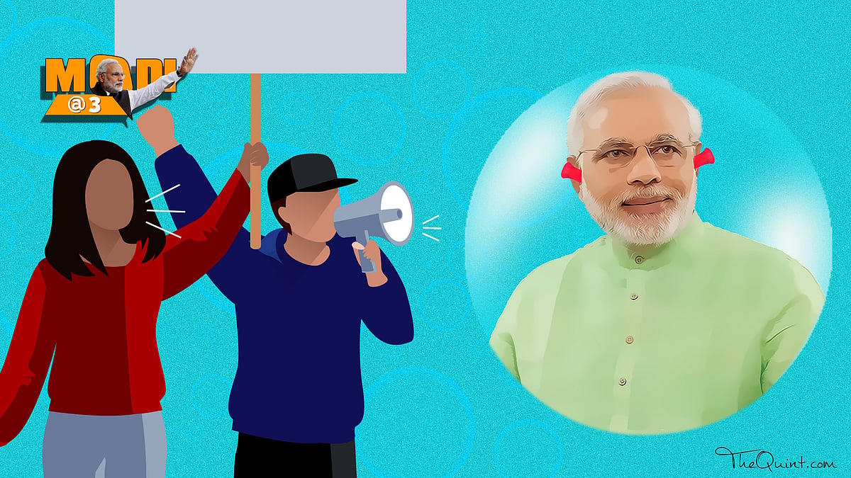 After three years in power, PM Modi’s promise of ‘Sabka Saath, Sabka Vikas’ rings hollow in more than one way. (Photo: Rhythum Seth/ <b>The Quint</b>)