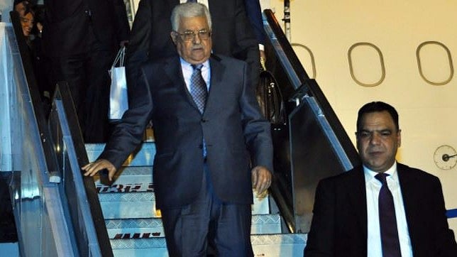 Palestinian President Mahmoud Abbas arrived in New Delhi on Monday, on a four-day visit to India. (Photo Courtesy: Twitter/<a href="https://twitter.com/MEAIndia">@MEAIndia</a>)