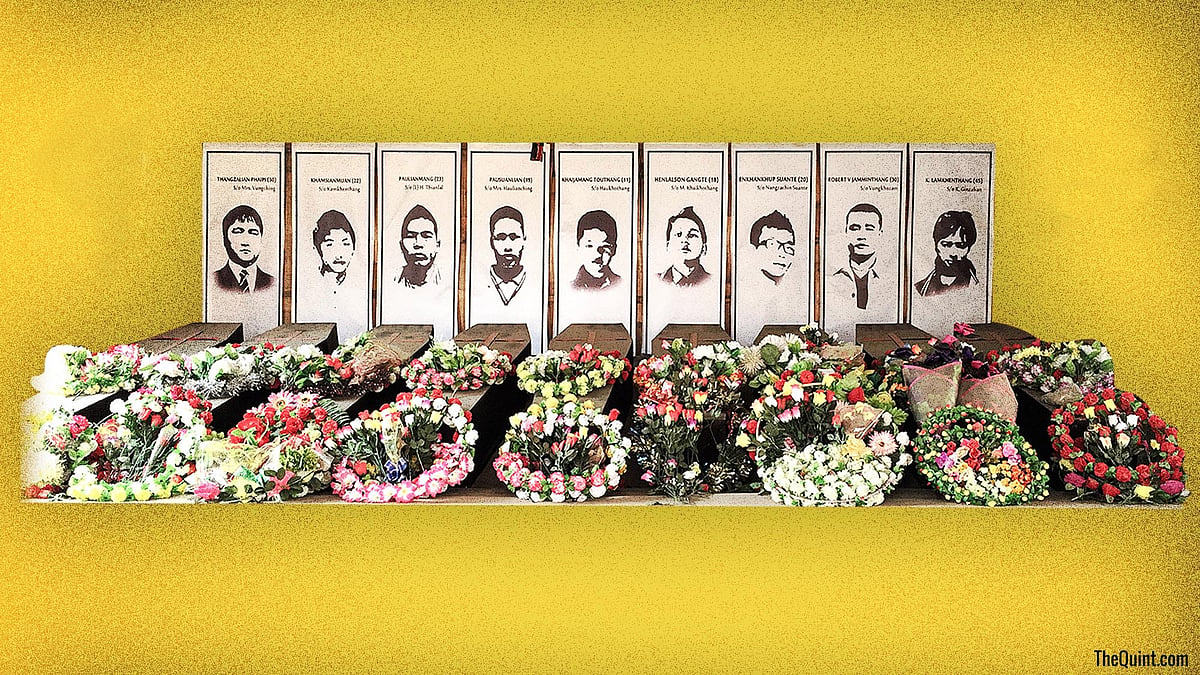 For more than 18 months, bodies of eight people who died during anti-government protests in Manipur’s Churachandpur district await burial. (Photo: Harsh Sahani/<b>The Quint</b>)
