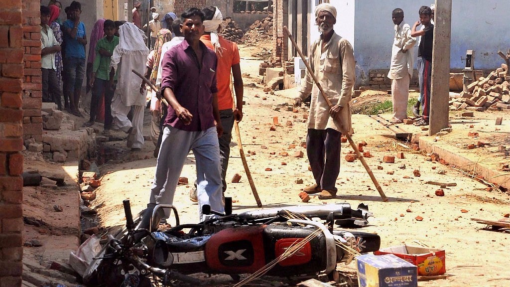 File photo of the violence in Saharanpur. (Photo: PTI)