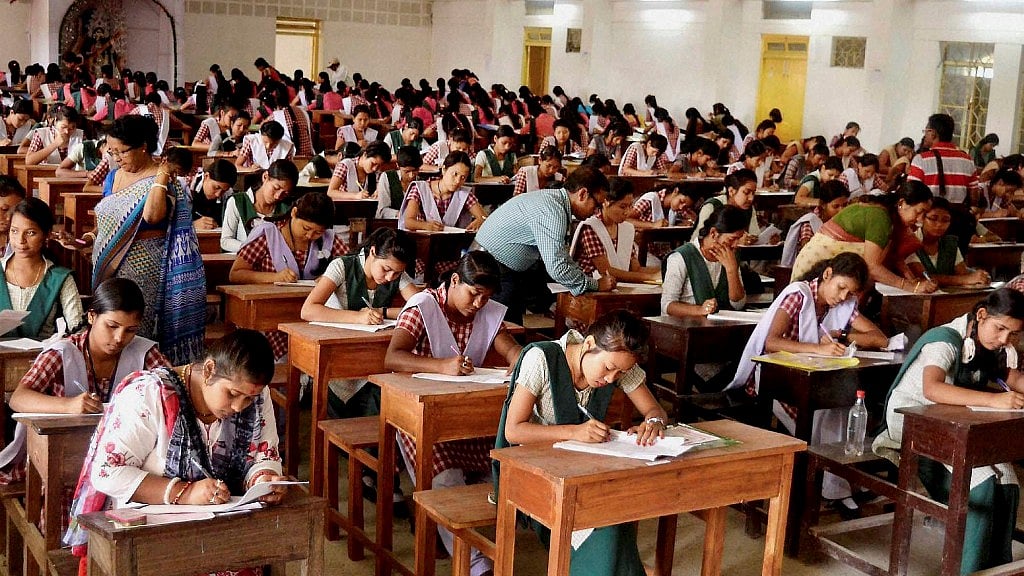 

 Students appearing for their board exams in Agartala. (Photo: PTI)