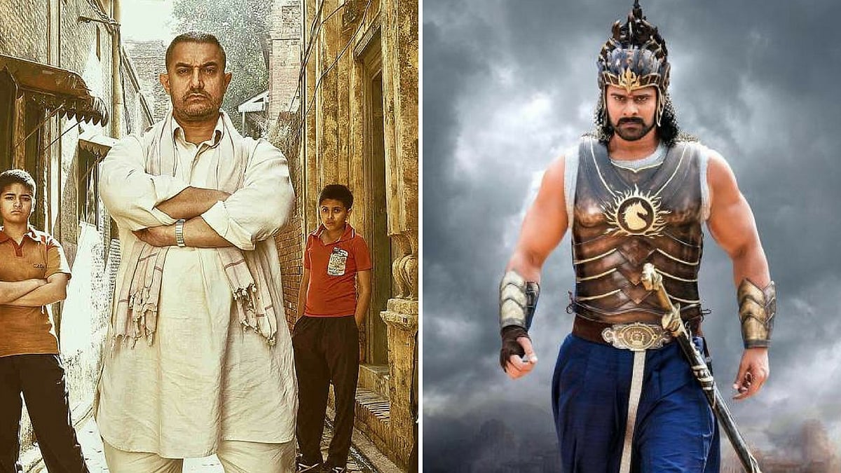 <i>Dangal</i> has collected Rs 1,418 crore as of Sunday while <i>Baahubali 2</i> has made Rs 1,538. (Photo: <b>The Quint</b>)