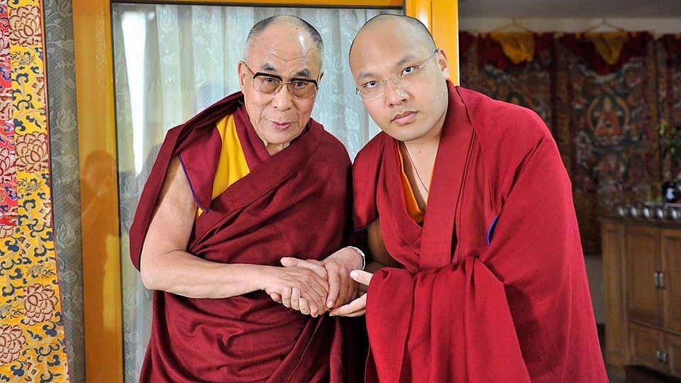 Karmapa Lama with the Dalai Lama. (Photo Courtesy: Facebook/<a href="https://www.facebook.com/karmapadevotees/">Devotees of the 17th Gyalwang Karmapa Ogyen Trinley Dorje</a>)
