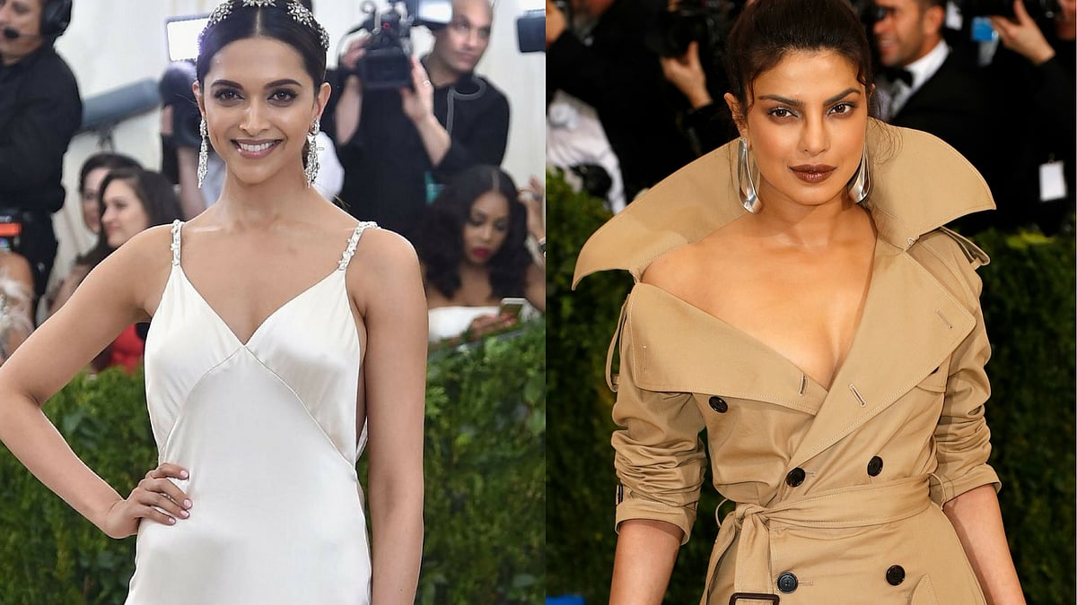 Deepika Padukone and Priyanka Chopra at Met Gala 2017. 
