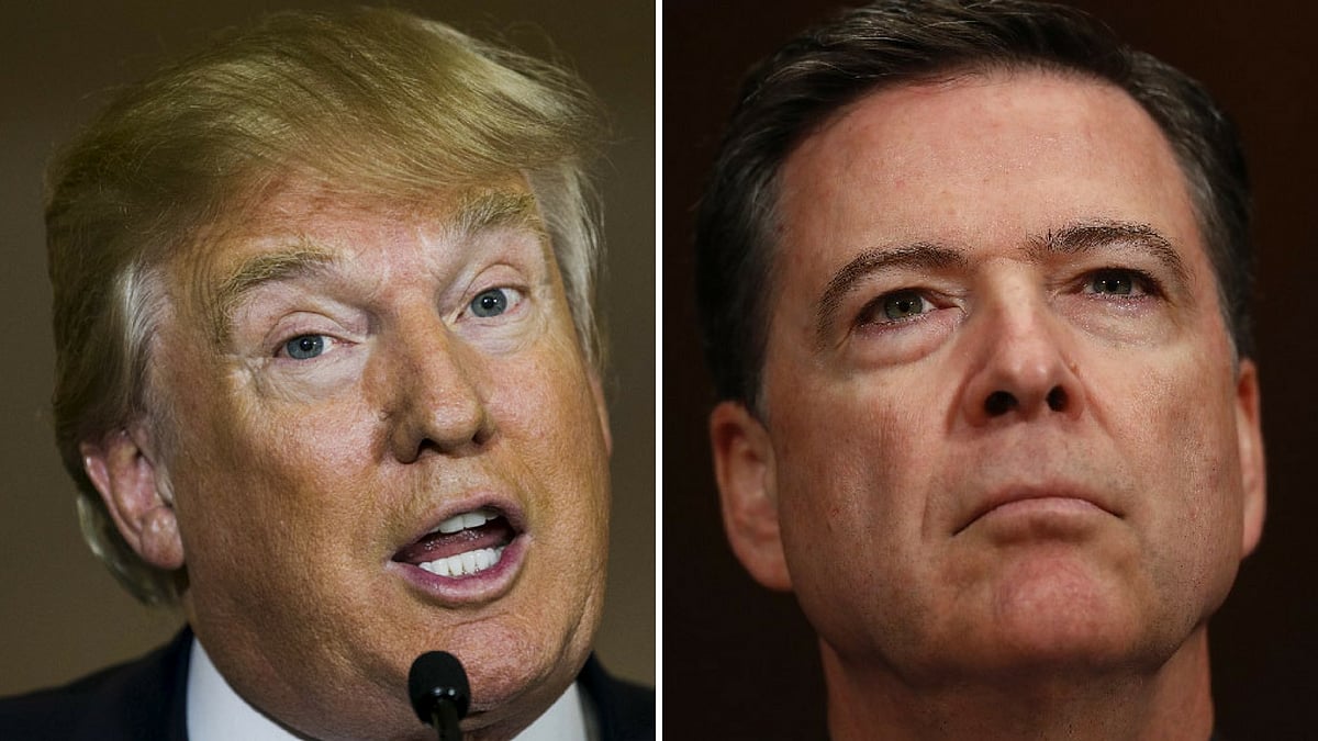 US President Donald Trump and FBI Director James Comey. (Photo: Reuters)