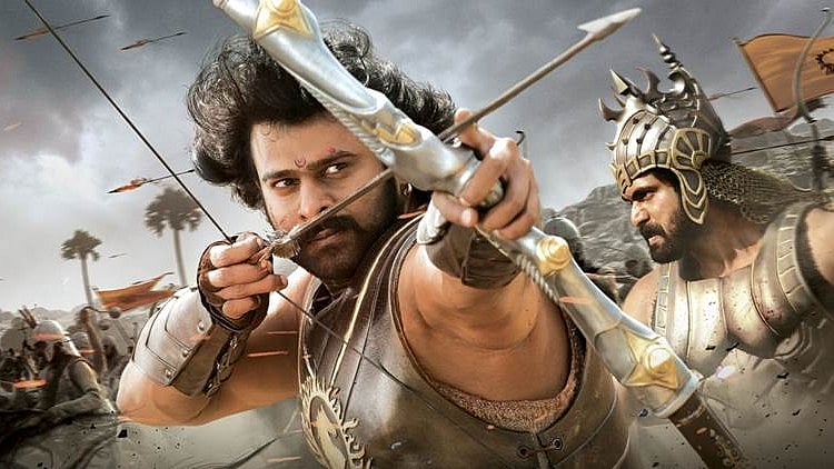 Prabhas and Rana Daggubati in a still from <i>Baahubali</i>. (Photo courtesy: Twitter)