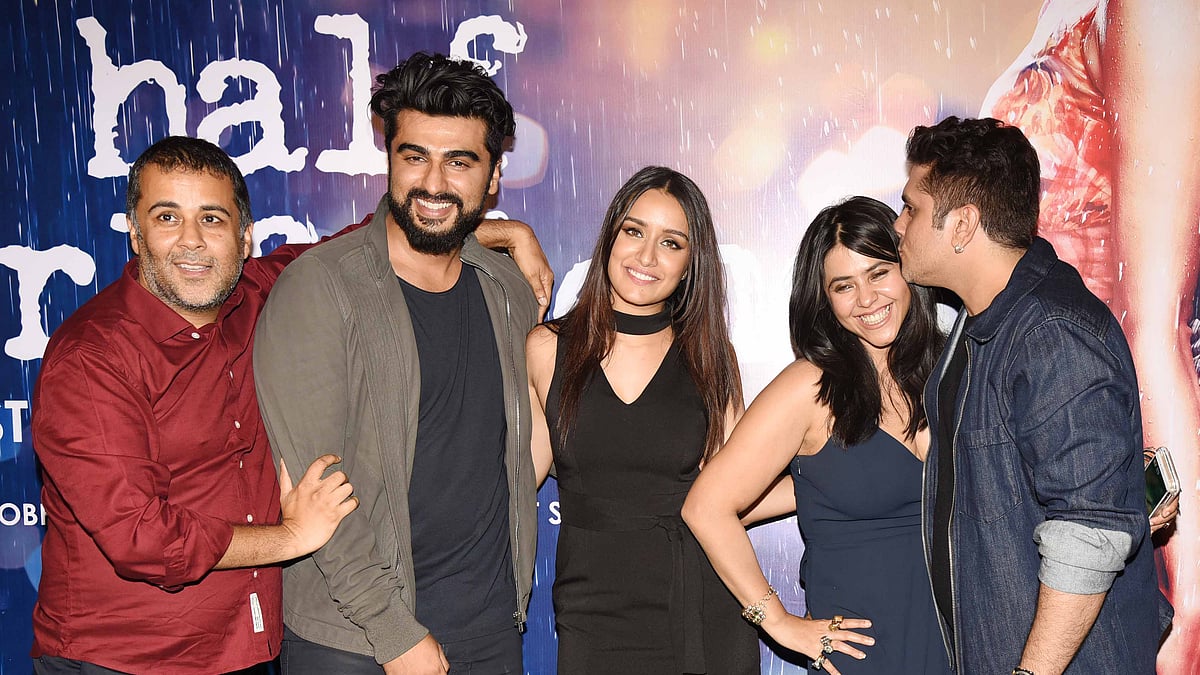 Chetan Bhagat, Arjun, Shraddha and Ekta Kapoor and Mohit Suri. (Photo: Yogen Shah)