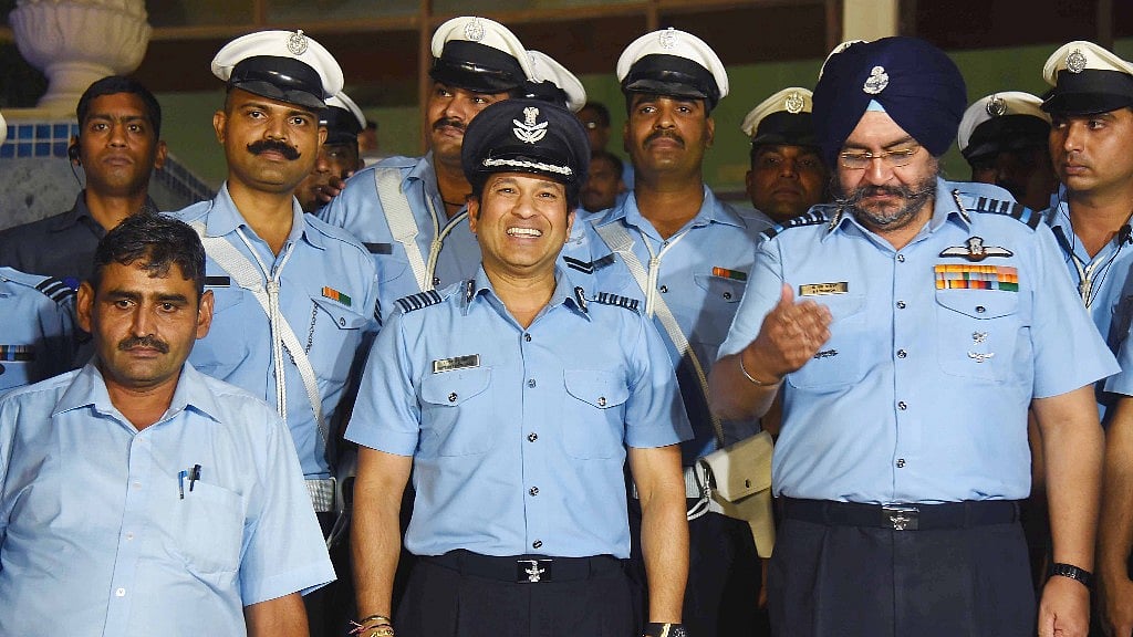 Sachin Tendulkar held a special screening for IAF personnel. (Photo: Yogen Shah)
