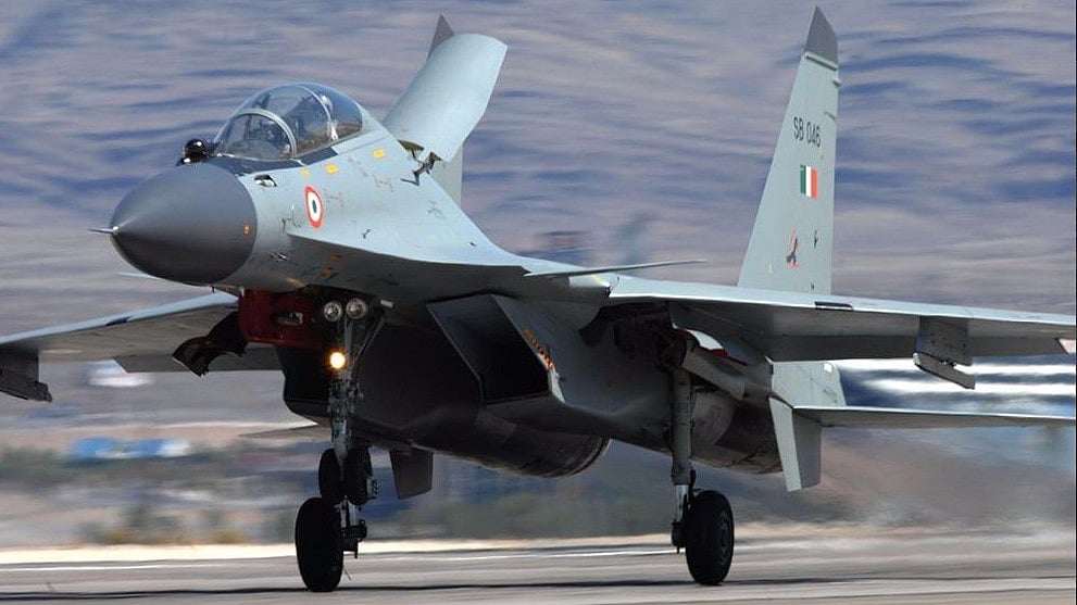 A Su-30 fighter jet. (Photo Courtesy: Twitter/<a href="https://twitter.com/pratidintime">Pratidin Time</a>)