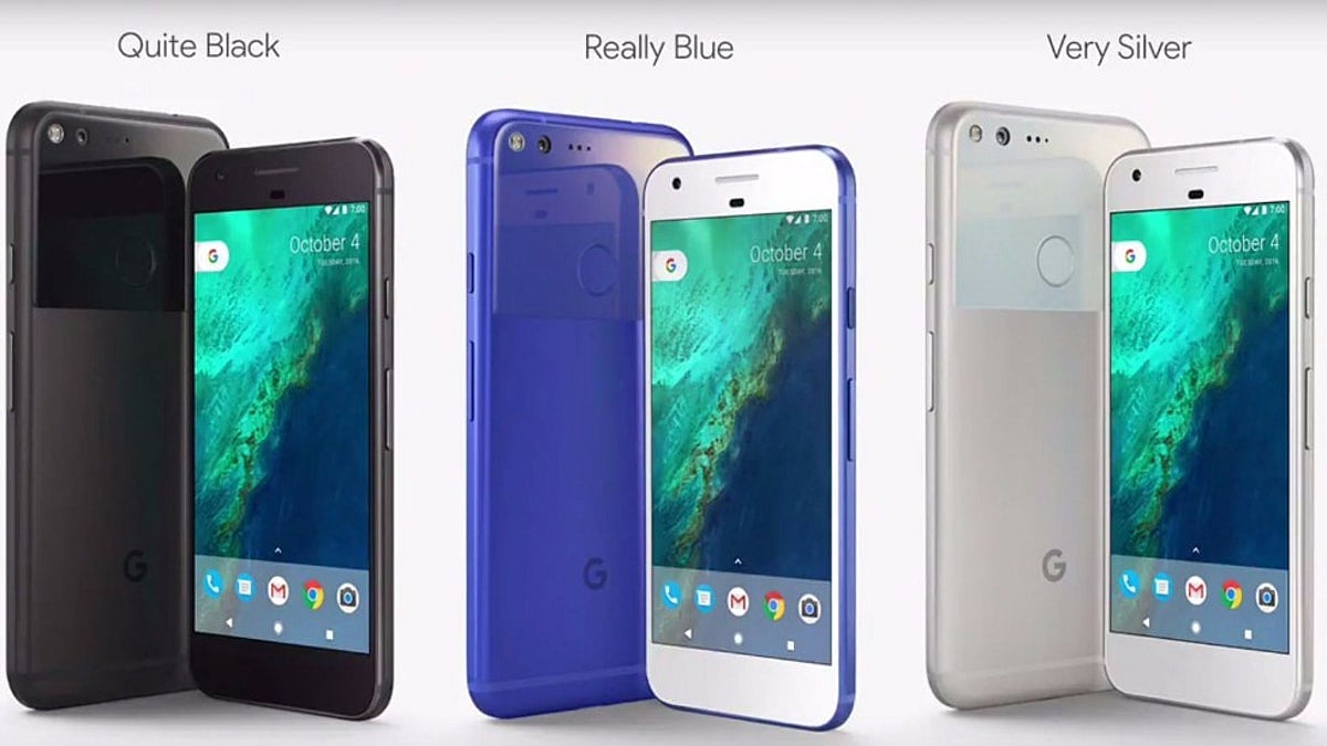 Google Pixel &amp; Pixel XL in three colour variants.