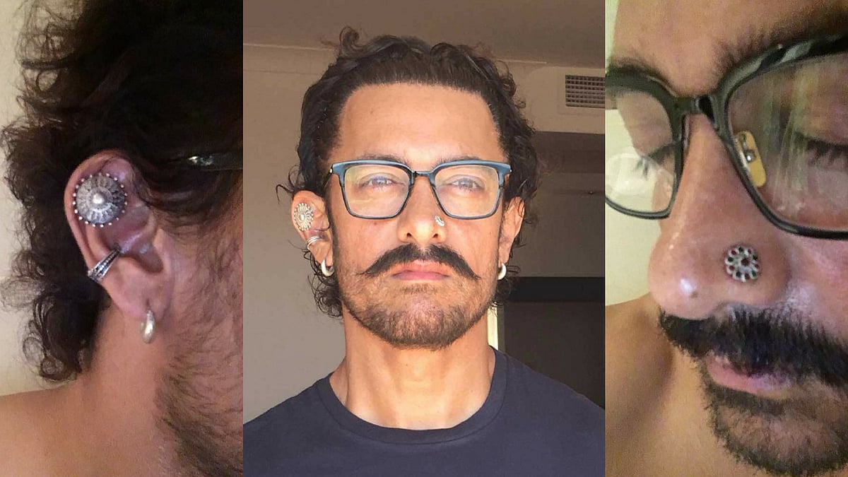 Aamir Khan’s multiple piercings for <i>Thugs of Hindostan</i>.&nbsp;