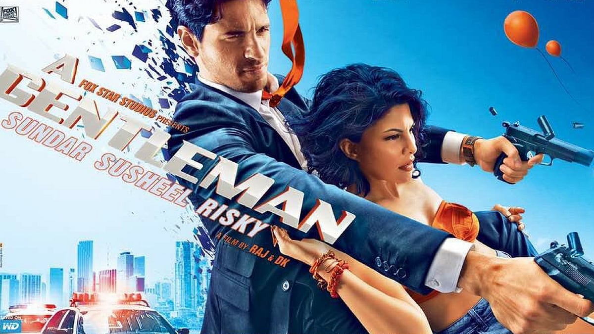 Sidharth Malhotra and Jacqueline Fernandez in the poster of <i>A Gentleman</i>. (Photo courtesy: Twitter))