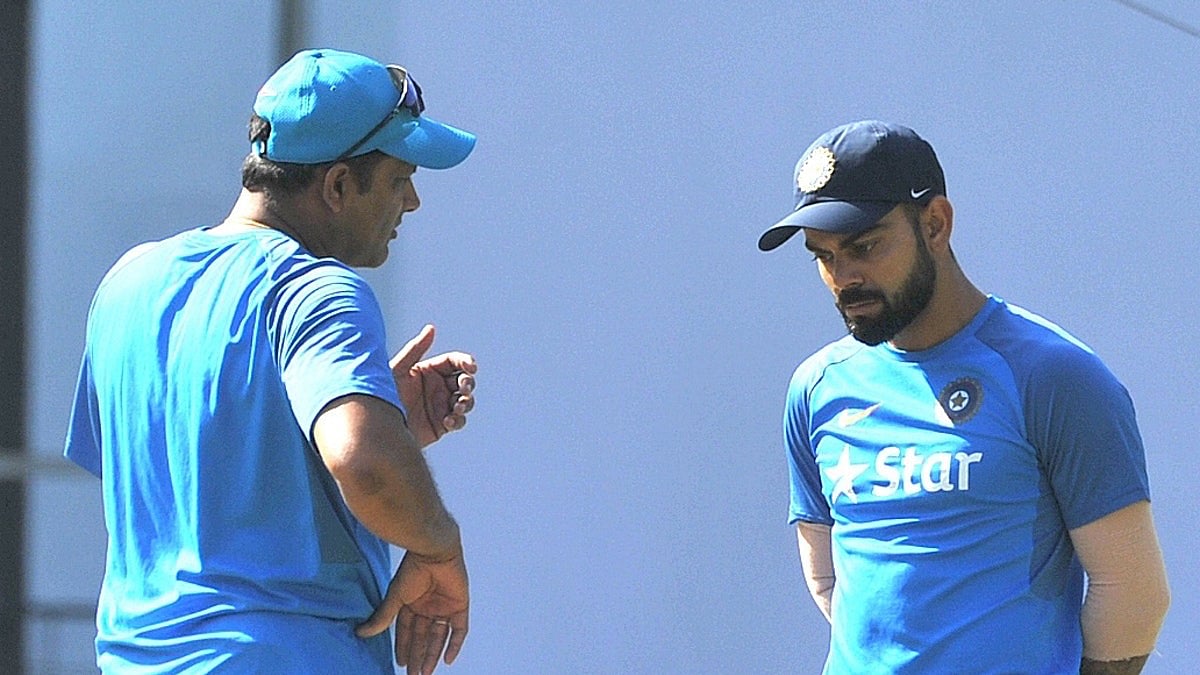 Anil Kumble and Virat Kohli. (Photo: IANS)