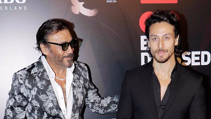 Tiger Shroff with his father Jackie Shroff. (Photo: Yogen Shah)