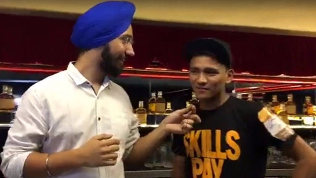 With the champion. (Photo Courtesy: <b>The Quint</b>)