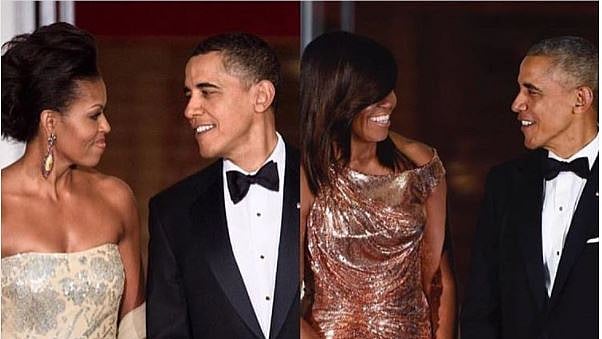 <div class="paragraphs"><p>Michelle and Barack Obama in 2008 (left) and in 2016 (right) </p></div>