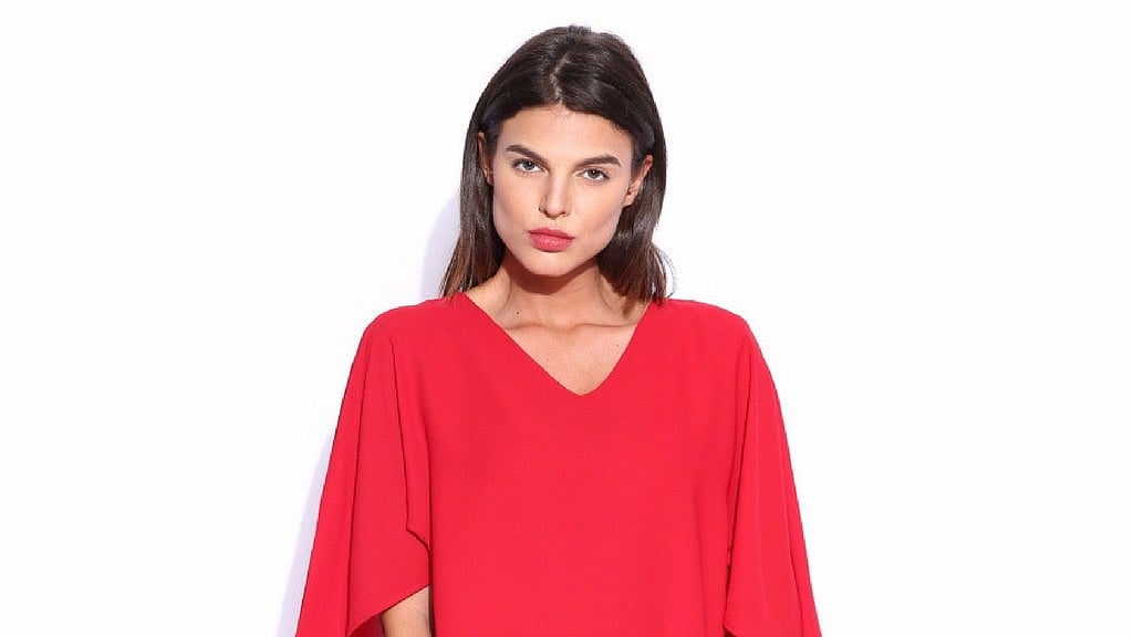 Tokyo Talkies Red Loose Fit Top from Myntra. 