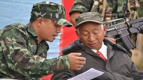 SS Khaplang, leader of National Socialist Council of Nagaland-K, (right ) dies at the age of 77. (Photo: Anjana Dutta/<b>The Quint</b>)