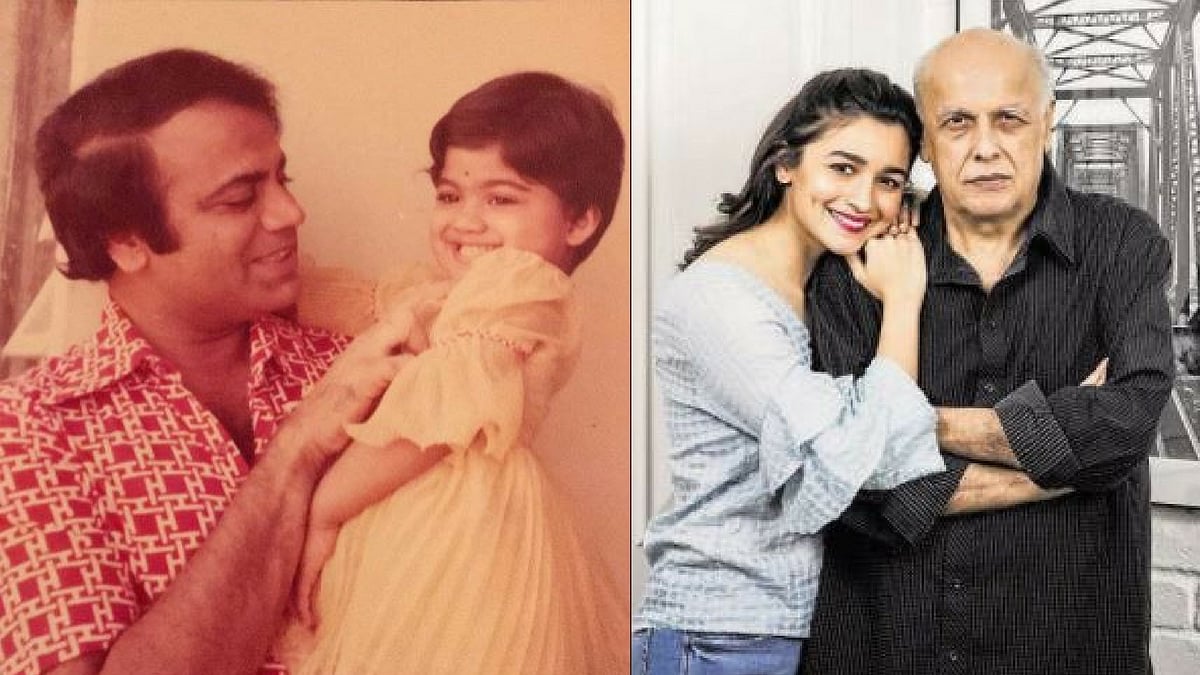 Shilpa Shetty and Alia Bhatt with their fathers. (Photo Courtesy: Instagram)