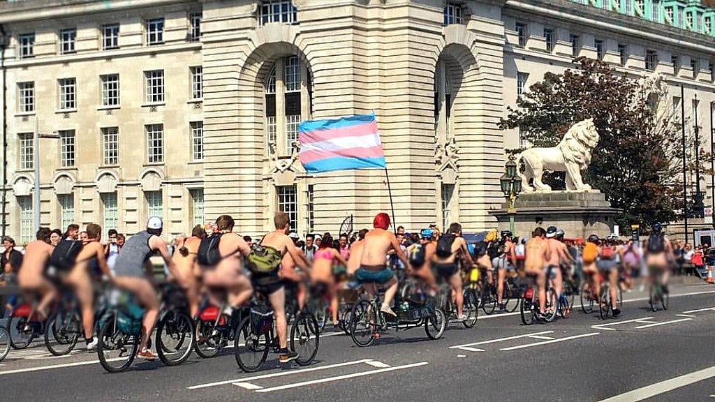 Londoners participate nude in the Annual World Naked Bike ride. (Photo Courtesy: Facebook)