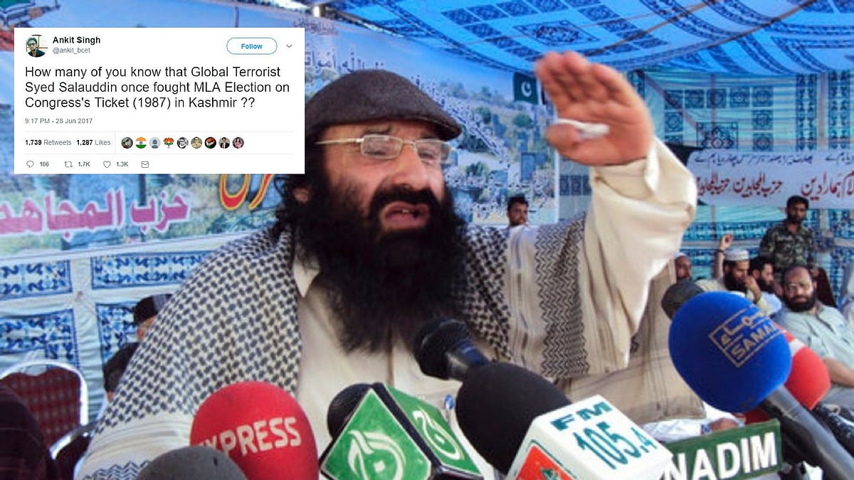 Hizbul Mujahideen chief Syed Salahuddin was designated a “global terrorist” by the US government.