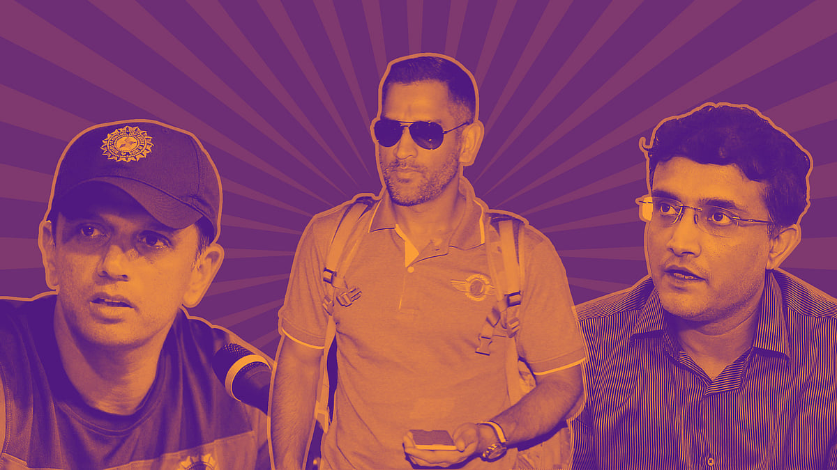 Ram Guha has mentioned conflict of interest of former players Sourav Ganguly, Rahul Dravid in his resignation letter. (Photo: Altered by <b>The Quint</b>)
