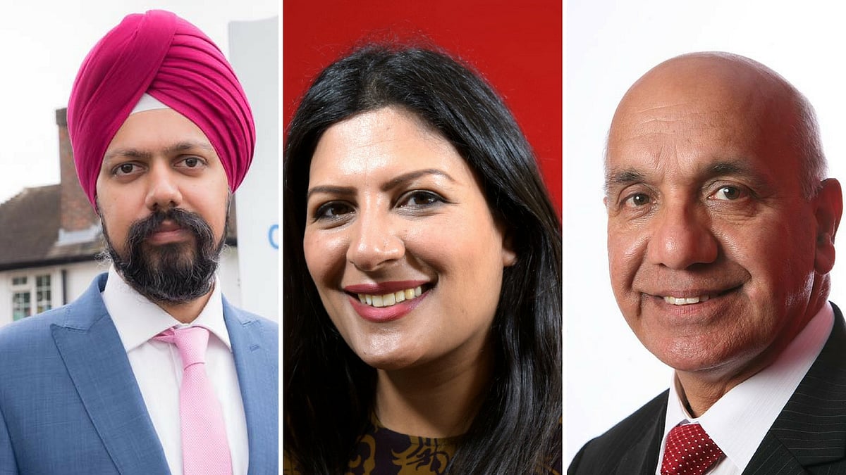 Tan Dhesi, Preet Kaur Gill and Virendra Sharma.  (Photo Courtesy: <b>The Quint</b>)