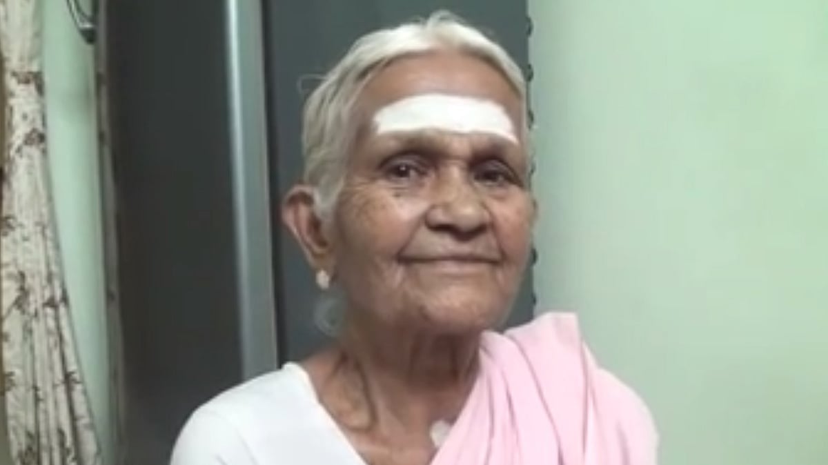 98-year-old Nanammal Amma from Coimbatore is a Yoga guru (Photo: Youtube/<a href="https://www.youtube.com/watch?v=7wecv_4NqIY">The News Minute</a>)