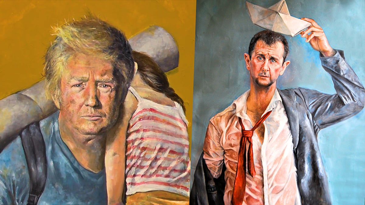 A series of paintings called ‘The Vulnerability Series’, by Abdalla Al Omari. (Photo Courtesy: Abdalla Al Omari)
